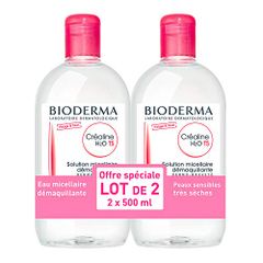 BIODERMA - Sensibio H2O Micelle, 500 ml - Nước tẩy trang cho da nhạy cảm (màu hồng)
