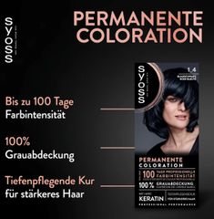 SYOSS 1-4 - Thuốc nhuộm tóc màu đen ánh xanh
