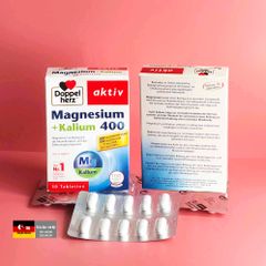 DOPPELHERZ Magnesium + Kalium - Hỗ trợ cơ bắp và thần kinh, hộp 30 viên