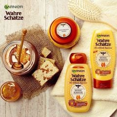 GARNIER Wahre Schatze Honig Shampoo - Dầu Xả từ Mật ong & Sáp ong nuôi dưỡng tóc rối 250ml