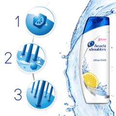 HEAD & SHOULDER - Dầu gội trị gàu tinh dầu cam, chanh - Shampoo Citrus Fresh, 300 ml