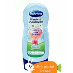 BUBCHEN - Wasch&Duschcreme 230ml - Sữa tắm và rửa chiết xuất từ thảo dược - Dầu hạnh nhân (Màu xanh)