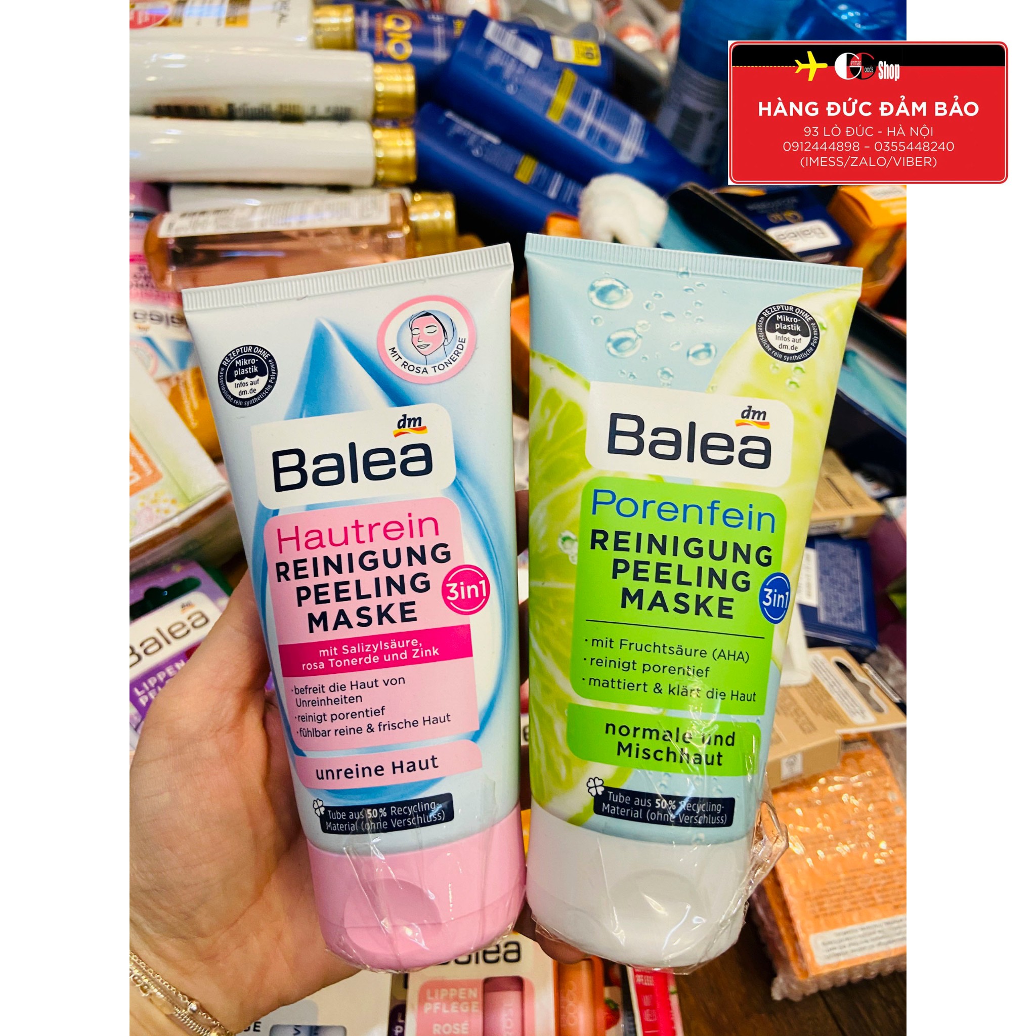 Stickerei Initiative Diplomat balea hautrein reinigung peeling maske