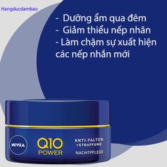NIVEA Q10 - Kem dưỡng ban đêm chống lão hóa - Nivea Nachtcreme Q10 Plus Anti-Falten, 50 ml