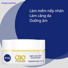 NIVEA Q10 - Kem dưỡng ban ngày chống lão hóa - Nivea Tagespflege Q10 Plus Anti-Falten Energy LSF 30, 50 ml