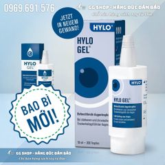 HYLO GEL 10ml - Thuốc nhỏ mắt dưỡng ẩm cho chứng khô mắt mãn tính, khô mắt nặng & hỗ trợ sau phẫu thuật Laser