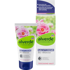 ALVERDE - Kem chăm sóc da ban đêm, 50 ml - NATURKOSMETICS Nachtcreme Wildrose