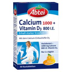 ABTEI Calcium 1000 + D3 800 I.E - Hỗ trợ Xương và Răng chắc khỏe, hộp 30 viên