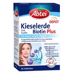 ABTEI Kieselerde Biotin Plus - Cho da khỏe, tóc đẹp và móng chắc khỏe, hộp 56 viên - Depot Tabletten