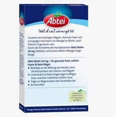 ABTEI Biotin 10mg -  Viên uống tăng cường Biotin đẹp da, tóc và móng tay, hộp 30 viên