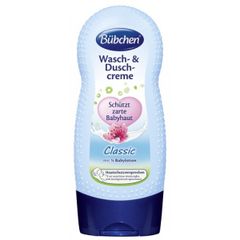 BUBCHEN - Wasch&Duschcreme 230ml - Sữa tắm và rửa chiết xuất từ thảo dược - Dầu hạnh nhân (Màu xanh)