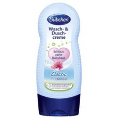 BUBCHEN - Wasch&Duschcreme 230ml - Sữa tắm và rửa chiết xuất từ thảo dược - Dầu hạnh nhân (Màu xanh)