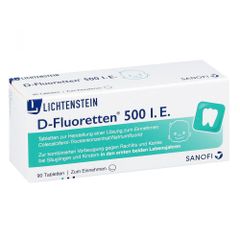 D Fluoretten 500 I.E -  Vitamin D cho trẻ dưới 2 tuổi (90 viên)