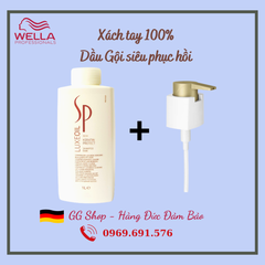 Wella SP Luxeoil Keratin Protect Shampoo - Dầu gội phục hồi chuyên sâu cho tóc yếu, 1L