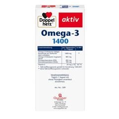 Doppelherz Omega-3 1400 mg - Omega hàm lượng cao axit béo EPA & DHA cùng với vitamin E - 90 viên