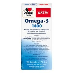 Doppelherz Omega-3 1400 mg - Omega hàm lượng cao axit béo EPA & DHA cùng với vitamin E - 90 viên