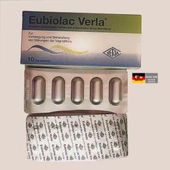 Viên đặt cho môi trường âm đạo khỏe mạnh - Eubiolac Verla Vaginatabletten, 10 viên.