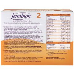 FEMIBION 2 - Thuốc bổ mẹ bầu từ tuần thứ 13 đến khi sinh bé -  Schwangerschaft - Hộp 12 tuần 2x84 viên