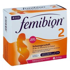 FEMIBION 2 - Thuốc bổ mẹ bầu từ tuần thứ 13 đến khi sinh bé -  Schwangerschaft - Hộp 4 tuần 2x28 viên