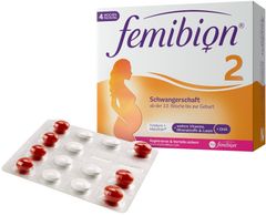 FEMIBION 2 - Thuốc bổ mẹ bầu từ tuần thứ 13 đến khi sinh bé -  Schwangerschaft - Hộp 4 tuần 2x28 viên