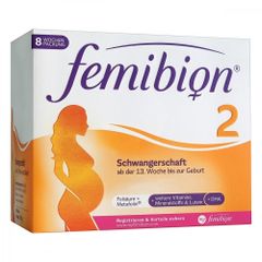 FEMIBION 2 - Thuốc bổ mẹ bầu từ tuần thứ 13 đến khi sinh bé -  Schwangerschaft - Hộp 8 tuần 2x56 viên