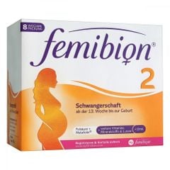 FEMIBION 2 - Thuốc bổ mẹ bầu từ tuần thứ 13 đến khi sinh bé -  Schwangerschaft - Hộp 8 tuần 2x56 viên