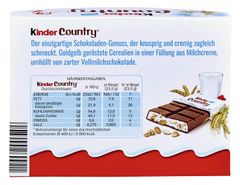 Hộp 9 thanh sô cô la sữa Ferrero Kinder Country có nhân ngũ cốc (9 x 23,5 g)