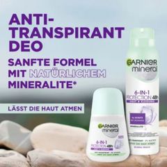 GARNIER - Lăn khử mùi cơ thể bảo vệ 6in1 48h, lọ 50ml Protection 5