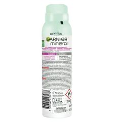 GARNIER - Xịt khử mùi cơ thể 48h bảo vệ quần áo, lọ 150ml Mineral Invisible Deospray Protection