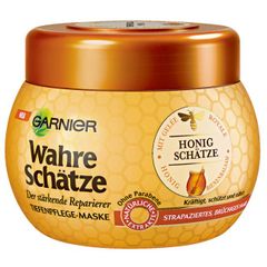 GARNIER Wahre Schatze Honig Maske - Mặt nạ Ủ tóc từ Mật ong & Sáp ong nuôi dưỡng tóc rối 300ml