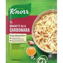 KNORR FIX CARBONARA  - Gia vị sốt mỳ vị kem thơm béo, 3 phần ăn