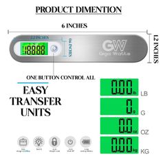 Cân hành lý kỹ thuật số GIGAWATTS cho các chuyến du lịch, tải trọng 50kg