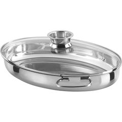 GSW - NỒI OVAL  3in1 CÓ 2 NẮP ĐẬY + NÚT HƯƠNG THƠM, 38 x 25 x 19,5cm