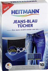 HEITMANN - Giấy nhuộm Xanh quần áo Jean, vải denim, hộp 10 tờ