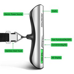 Cân hành lý kỹ thuật số HOMTEK, tải trọng 50kg