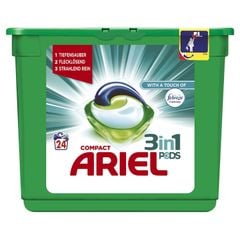 ARIEL 3in1 - Gel 3 mầu giặt xả cho quần áo sáng mầu, hộp 24 viên - Vollwaschmittel PODS