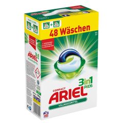 ARIEL 3in1 - Gel 3 mầu giặt xả cho quần áo sáng mầu, hộp 48 viên - Vollwaschmittel PODS