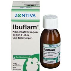 ZENTIVA IBUFLAM 2% - Siro hạ sốt, chống viêm và giảm đau cho trẻ sơ sinh từ 5kg hương vị dâu thơm ngon, chai 100ml