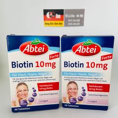 ABTEI Biotin 10mg -  Viên uống tăng cường Biotin đẹp da, tóc và móng tay, hộp 30 viên