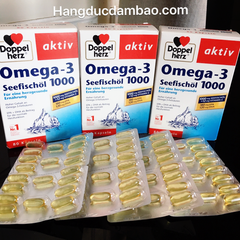 DOPPELHERZ Omega-3 Seefischöl 1000 - Dầu cá tăng cường thị lực, hỗ trợ tim mạch - Hộp 80 viên