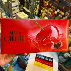 MON CHERI - Kẹo Socola đen nhân rượu & quả anh đào tươi mọng, hộp 15 viên 157gr