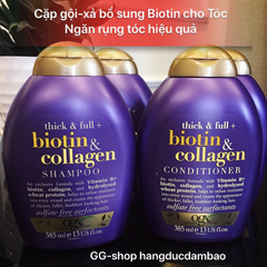 OGX - Dầu xả cho tóc thưa mỏng - Spülung Thick&Full Biotin & Collagen, 385 ml