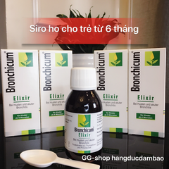 Siro BRONCHICUM Elixir trị ho, viêm phế quản, nhiễm khuẩn hô hấp cho trẻ 6 tháng tuổi và người lớn - Lọ 100ml