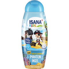 ISANA Baby und Kind Kids Dusche, Shampoo, Spulung - tắm, gội và xả 2in1 cho bé trai mùi trái cây (màu xanh), 300ml