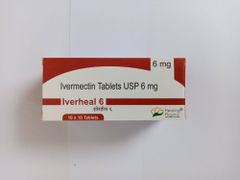 Ivermectin Iverheal USP 6mg - Viên uống điều trị nhiễm ký sinh trùng, hộp 10x10 viên