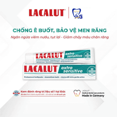 LACALUT Sensitive - Kem đánh răng Nha khoa chống Ê buốt cho răng nhạy cảm, 75ml