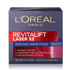 L'OREAL PARIS - Kem dưỡng nâng cơ ban đêm - Revitalift Laser X3 Tiefenwirksame Anti-Age Pflege, 50 ml