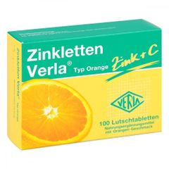 ZINKLETTEN VERLA - Viên ngậm vị cam bổ sung KẼM + VITAMIN C cho trẻ em và người lớn