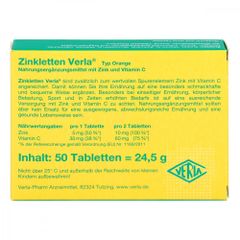 ZINKLETTEN VERLA - Viên ngậm vị cam bổ sung KẼM + VITAMIN C cho trẻ em và người lớn