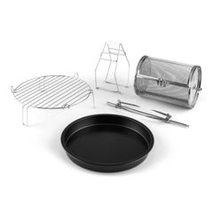 Klarstein - Nồi chiên không dầu màu đen - VitAir Black 1400W Grillen Backen 9 Lit